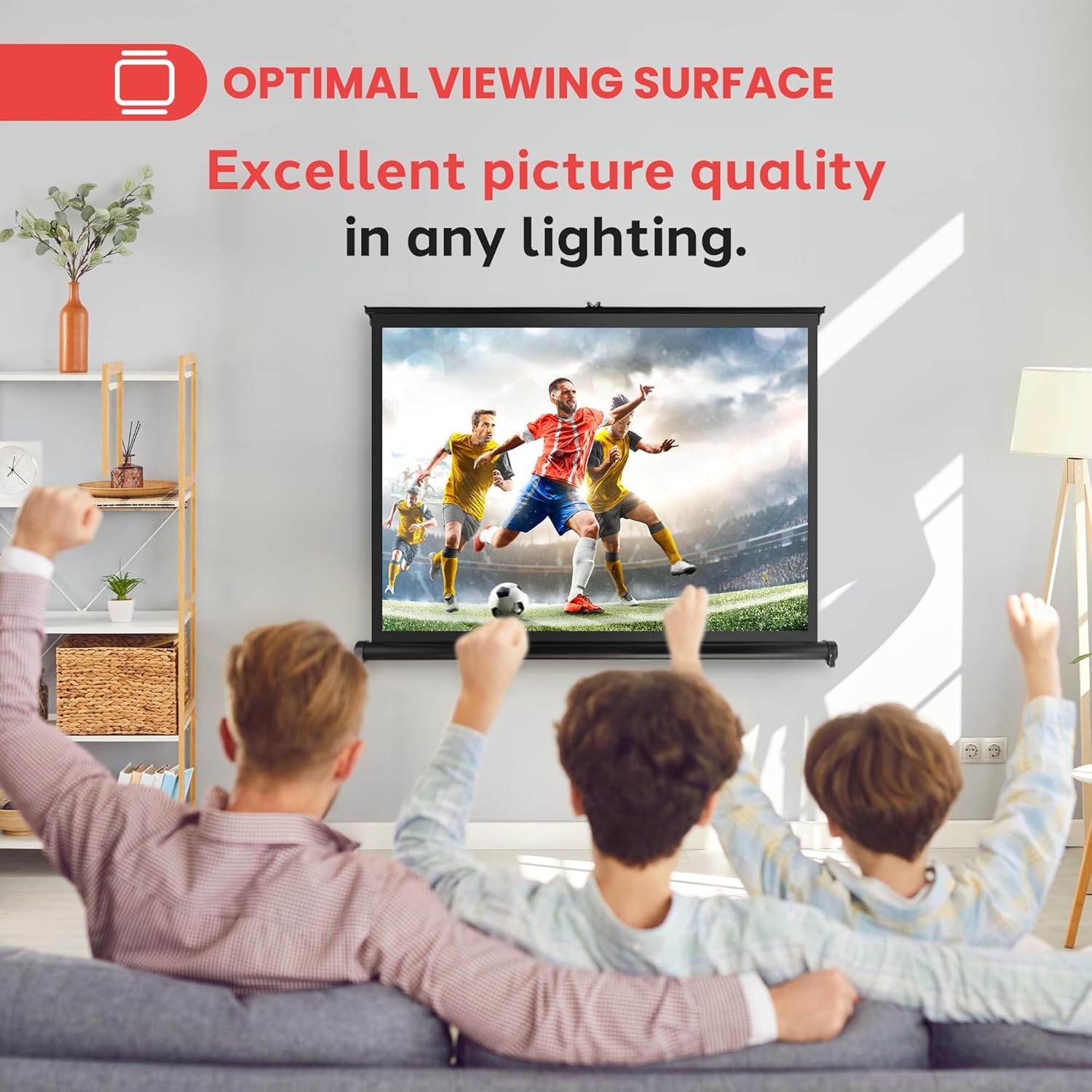 Portable Projector Screen - Mobile Projection Screen Stand, Lightweight Carry &