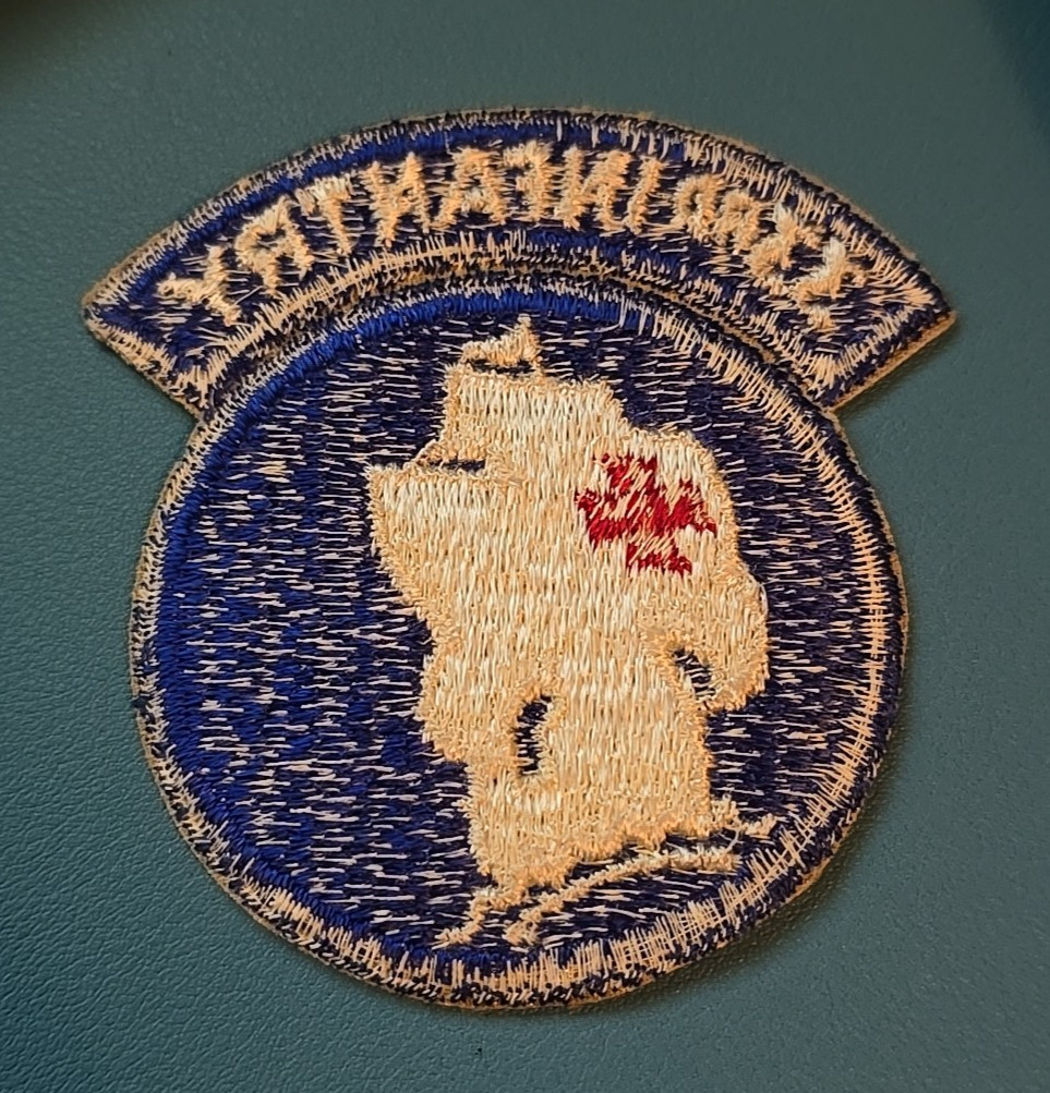 33rd Infantry Regimental Combat Team-Attached Tab Patch-Cut Edge-Snow Back-WWll*