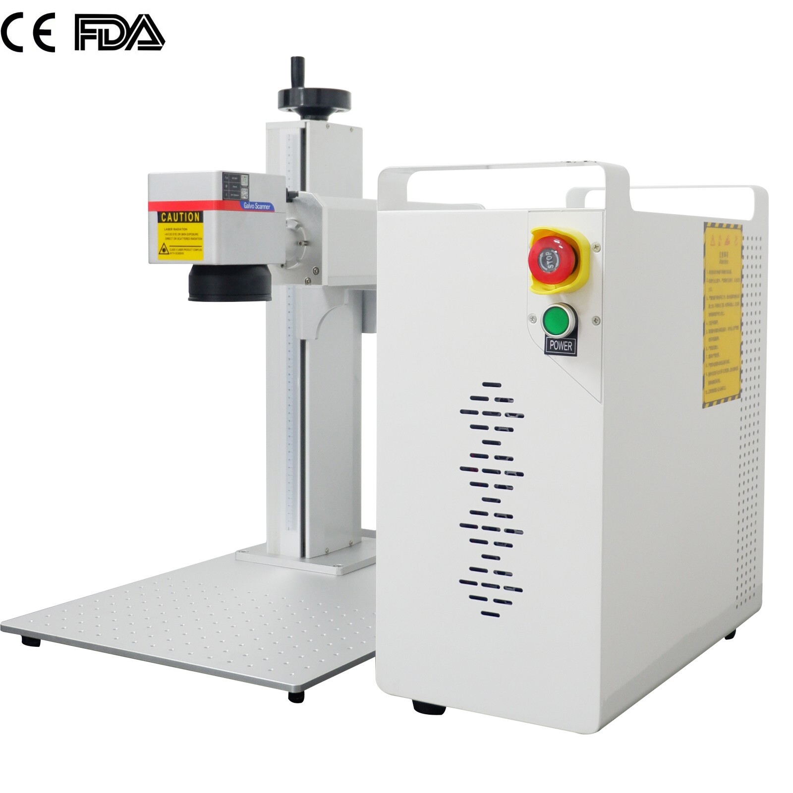 Raycus 50W Fiber Laser Metal Engraver Mark Machine Dog Tag Logo Mark FDA FEDEX