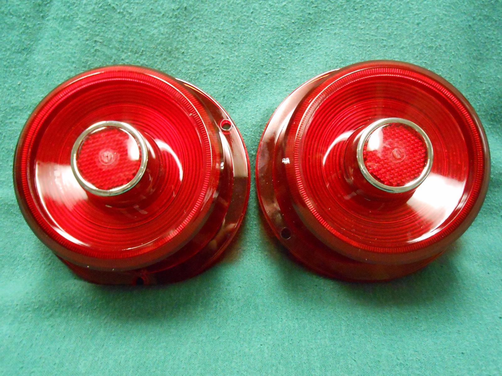 1955 FORD TAIL LIGHT LENSES FAIRLANE SKYLINER CROWN VICTORIA THUNDERBIRD - PAIR