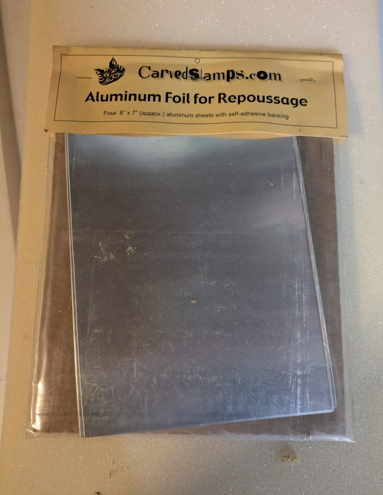 Aluminum Foil for Repoussage by Carved Stamps for Crafts