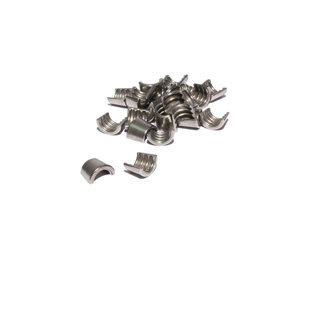 COMP Cams Spring Retainer Keeper Set 604-12; Street Locks 7° 3/8" 4-Groove Steel