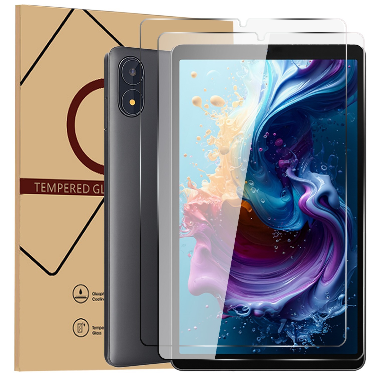 2 Pack Tempered Glass For Zuleisy E8A 8.7" Tablet 9H HD Clear Screen Protector