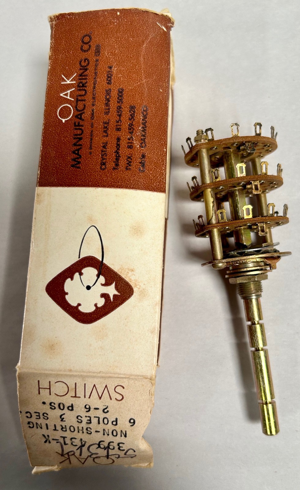 UNUSED Vintage Oak 399 431-K Electronic Rotary Selector Switch (A4)