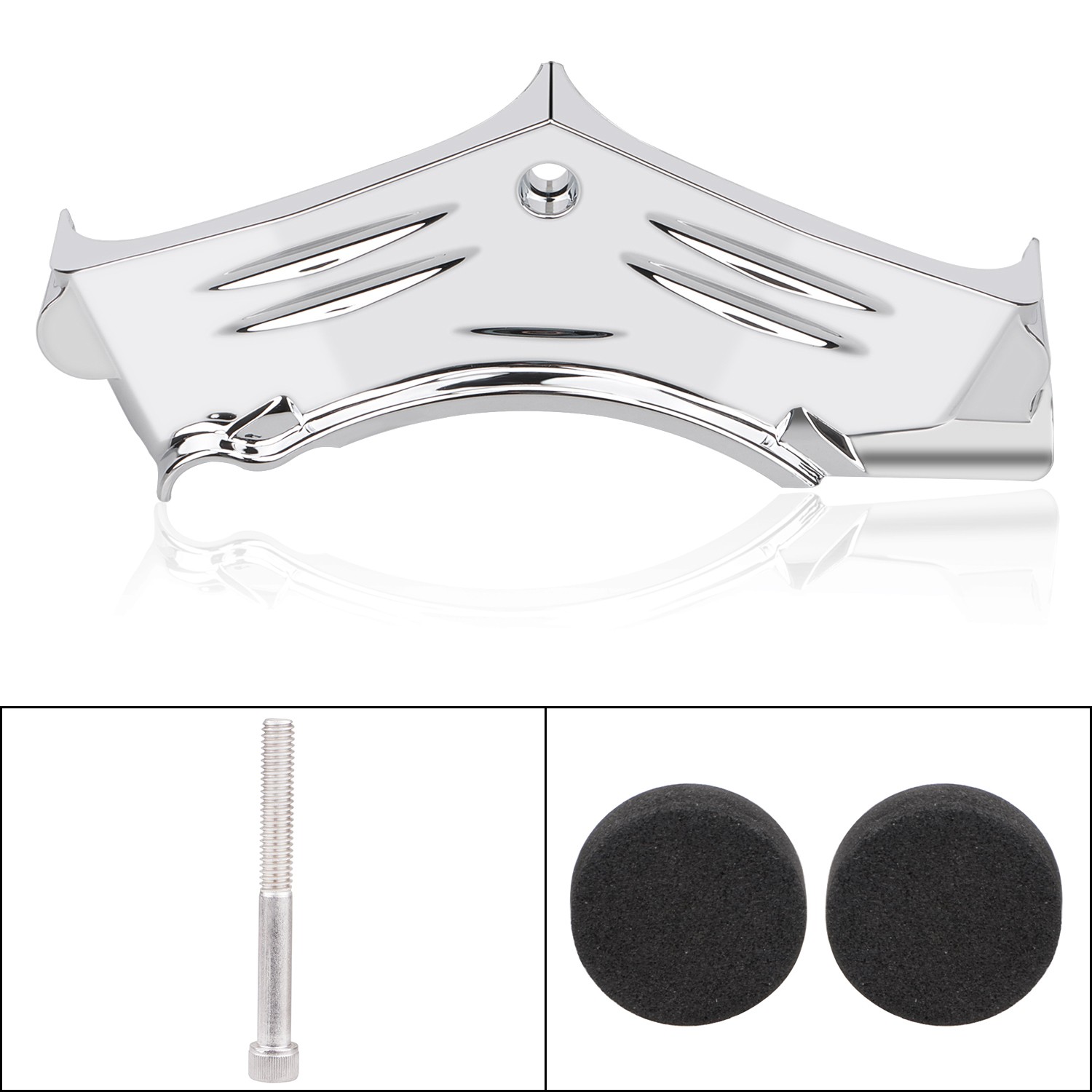 Chrome Cylinder Base Cover Fit For Harley Softail FXSTD Electra Glide FLHTC FLHT