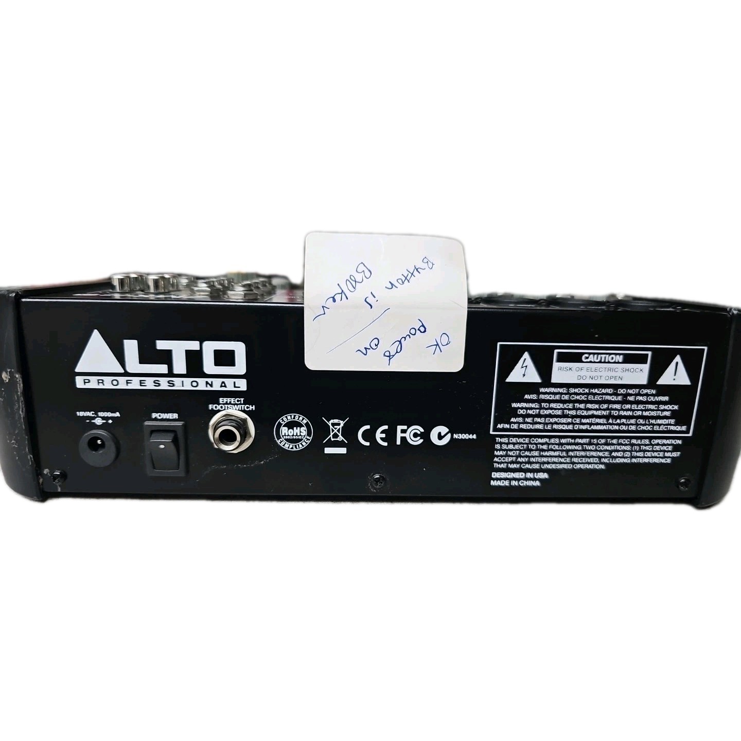 Alto Zephyr Series ZMX122FX 8-Channel Compact Mixer NO Power Cord