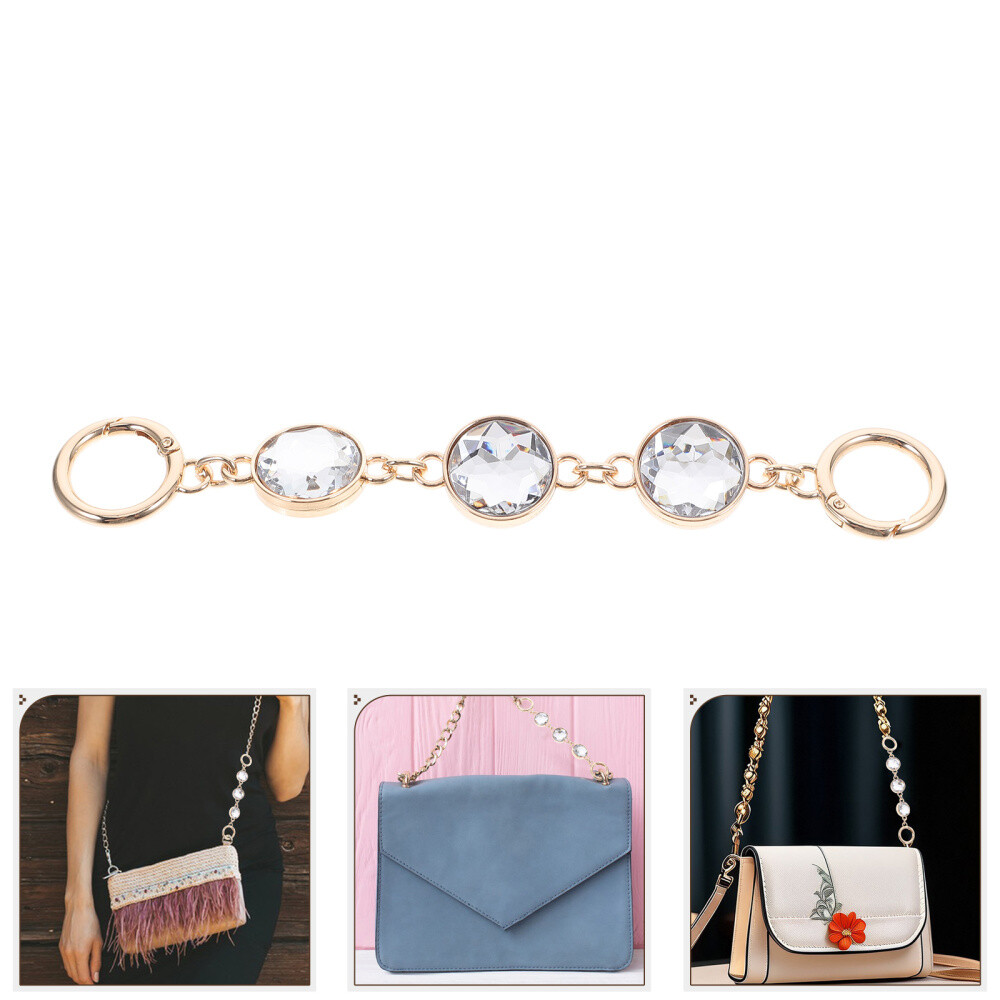 Crystal Chain Shoulder Strap Purse Extender Chains Thick for Making Bag