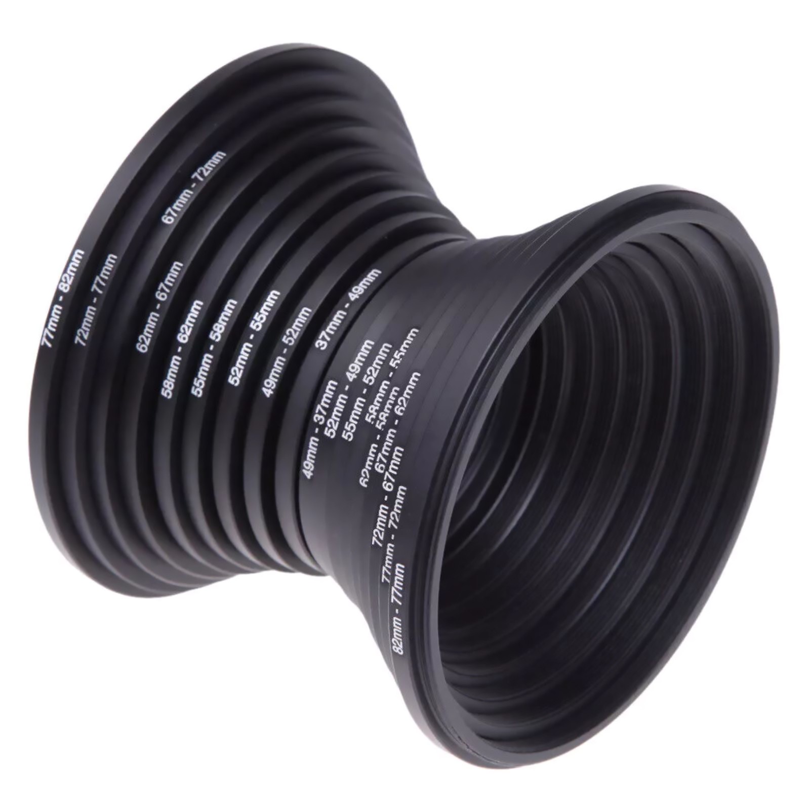 Ultra-Lightweight Portable Design DSLR Camera Lens Filter Adapter Ring 37-82mm