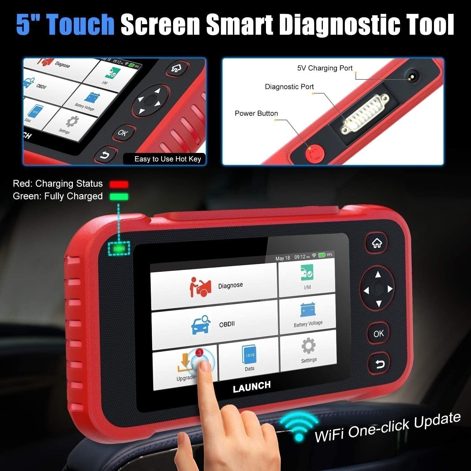 2026 LAUNCH CRP123I V3.0 Elite ABS SRS OBD2 Code Reader Car Diagnostic Scanner