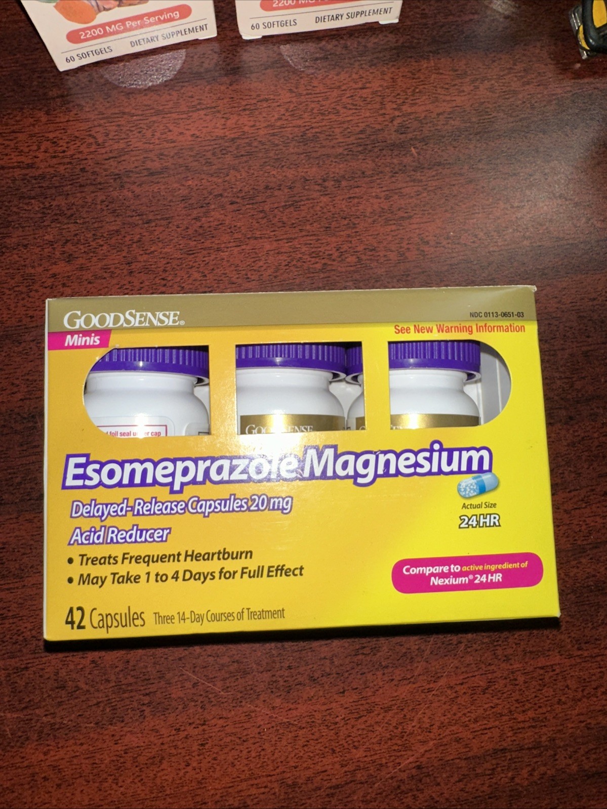 Esomeprazole Magnesium 20mg - 42  Capsules Three 14 Day Courses Of Treatment