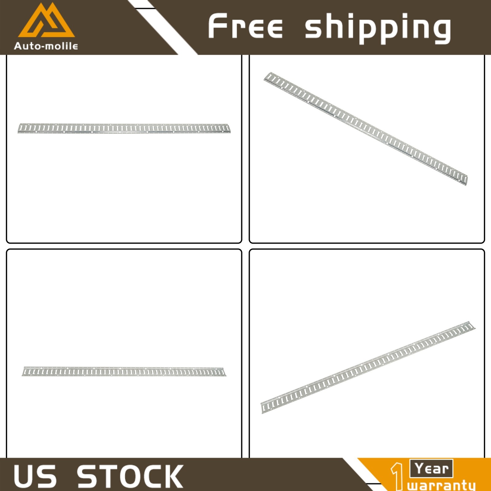 8' E Track Tie Down Rail System Multi Purpose High Quality For Van Truck 28 Pack