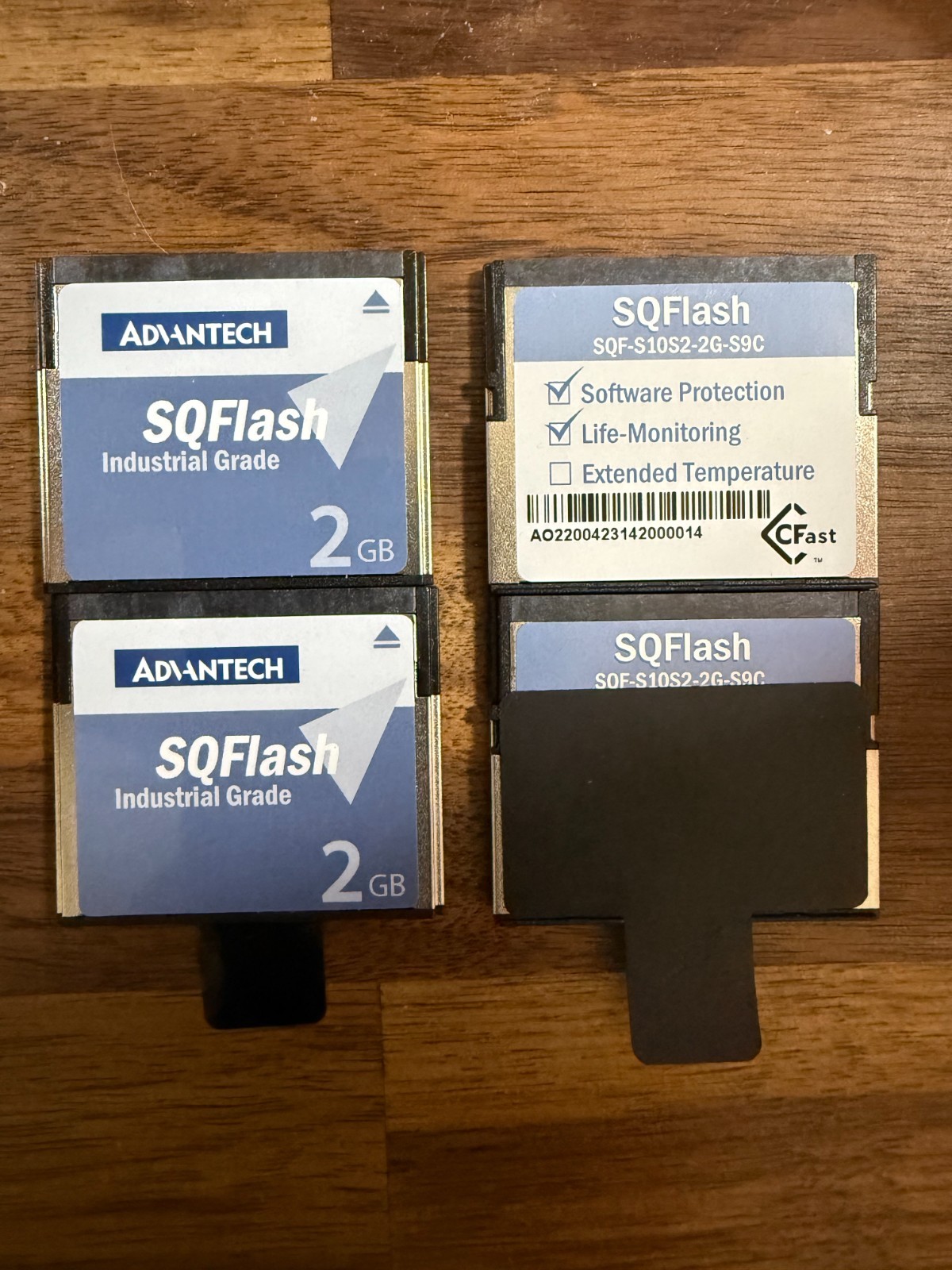 (2 PACK) Advantech SQFlash 2GB CFast Industrial Grade SQF-S10S2-2G-S9C