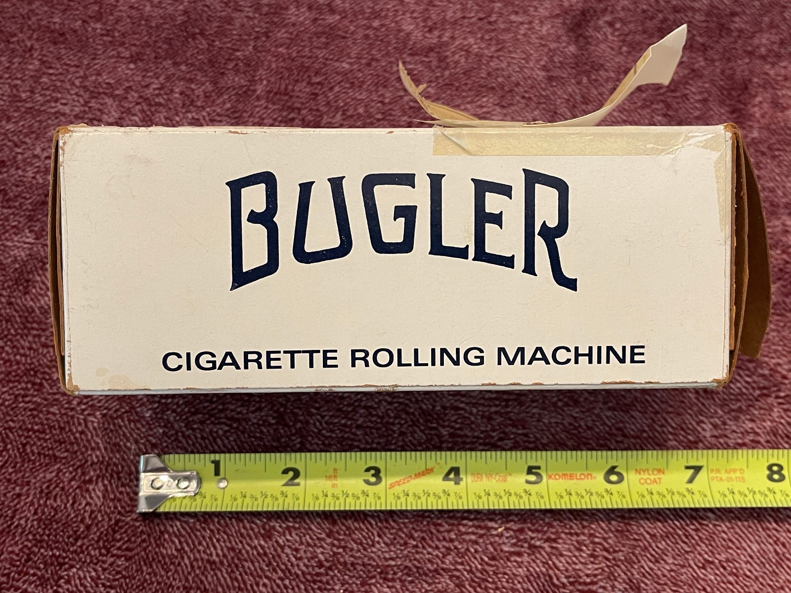 Pre-1960s Brown & Williamson–branded Bugler Cigarette Rolling Machine NEW!