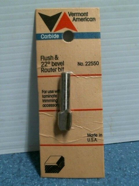 Vermont American 22550, Carbide Flush & 22° Router Bit, FREE SHIPPING