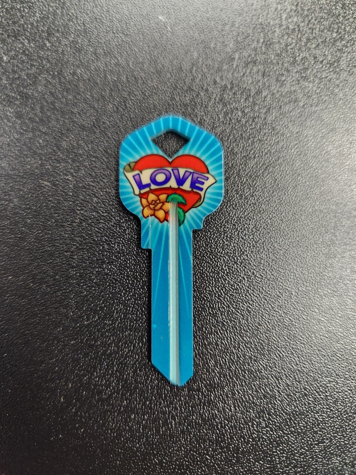 WORD "LOVE" PRINTED KWIKSET KW1/KW10 KEYBLANK - READ DETAILS BELOW