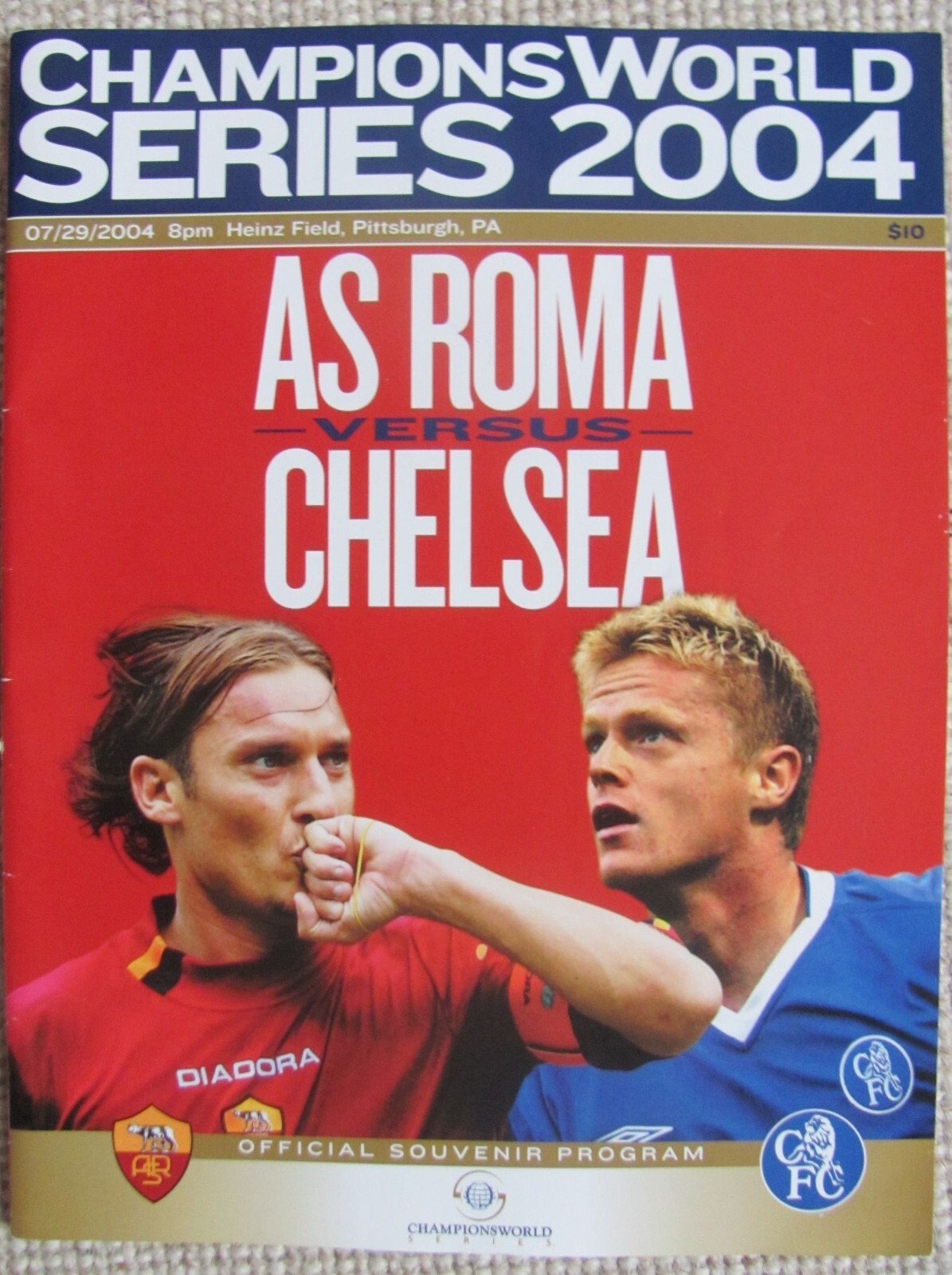 2004 AS Rome v. Chelsea Champions World Series Soccer Program