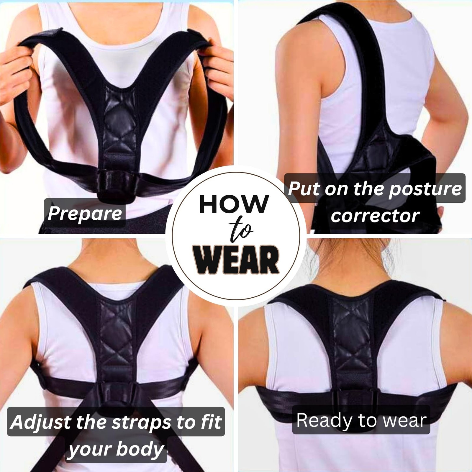 Posture Corrector for Men & Women – Back Brace Posture Corrector & Upper B