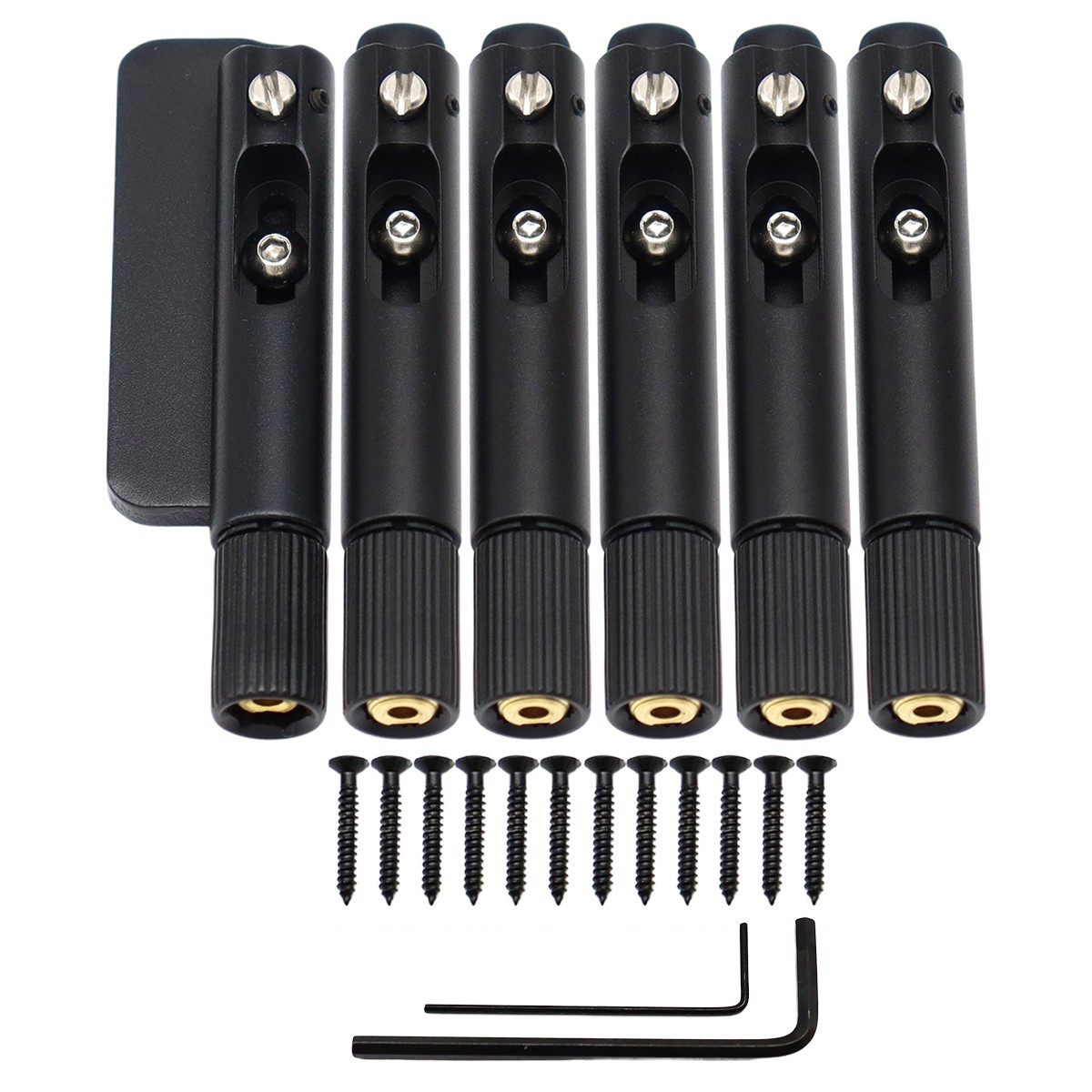 6 Strings Headless Guitar Bridge Single Bridge Saddle for Headless Guitar Black