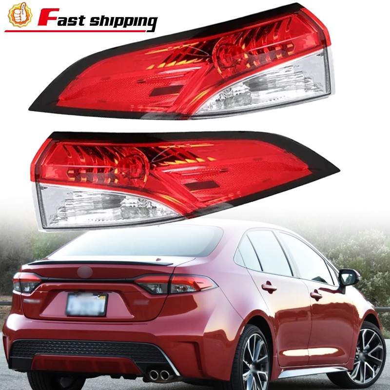 For 2020 2021 2022 Toyota Corolla LE SE Rear Outer Brake Tail Lights Lamps Clear