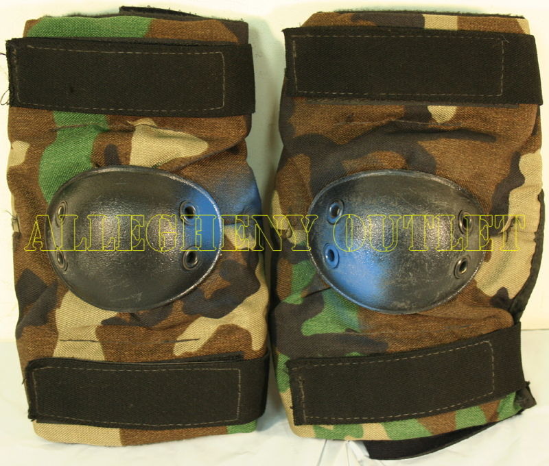 Elbow Pads Bijans WOODLAND Camo USGI US Army M MEDIUM NICE