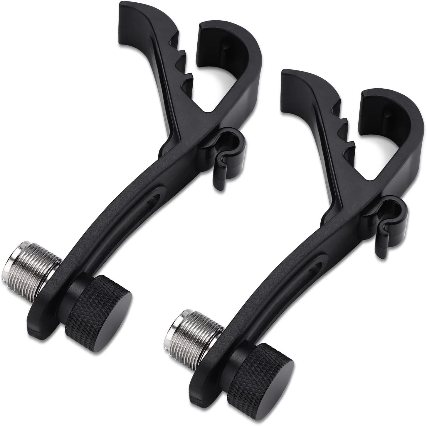2PCS Drum Microphone Clip, Adjustable Mic Mount Clamp Holder Mic Securing Cli...