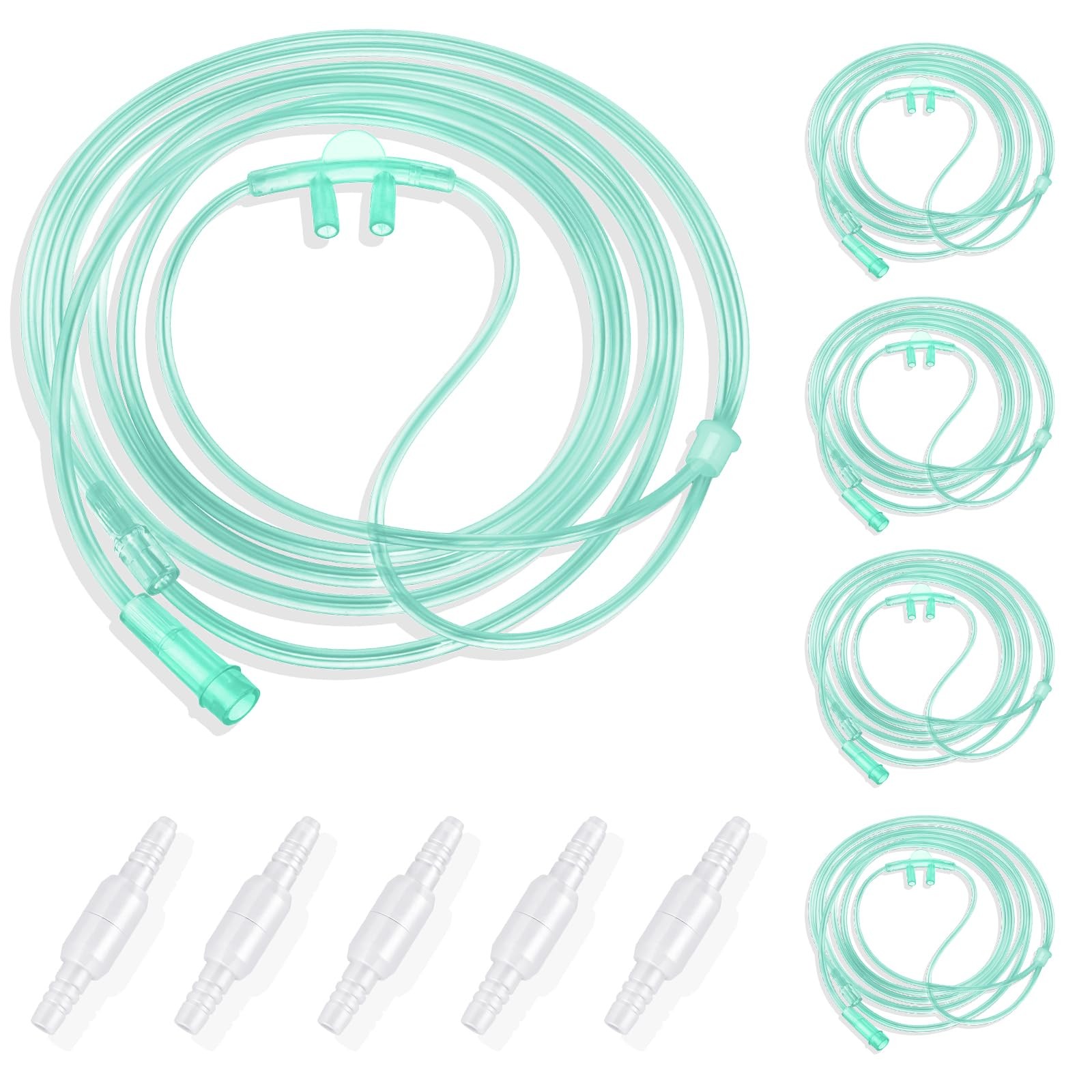 Adult Soft Nasal Oxygen Cannula Kit(10 Pack) - 7-ft Tubing for Oxygen,...