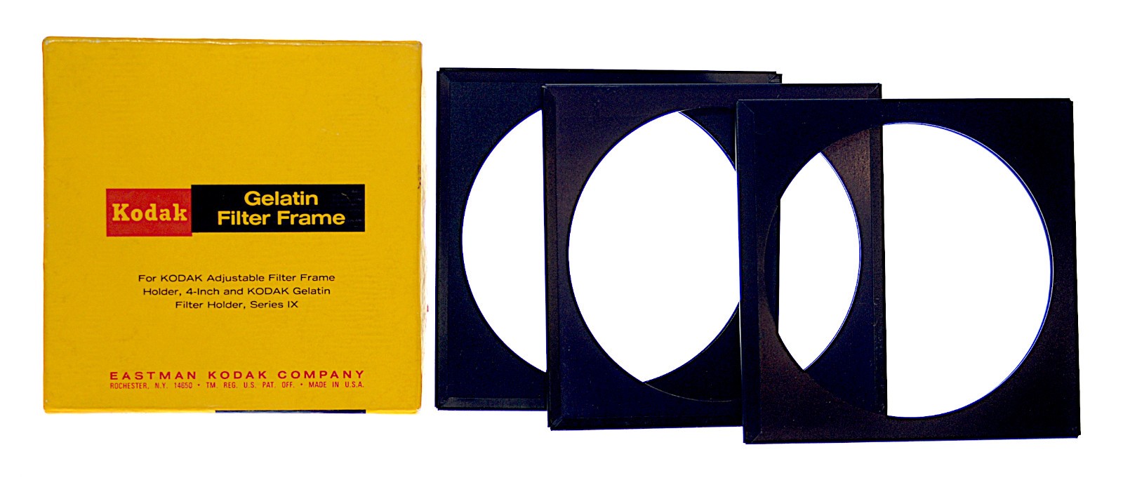 Kodak Gel Filter Assortment, Multiple 4" and 3" frames, Three 2" Gel Filters, EX