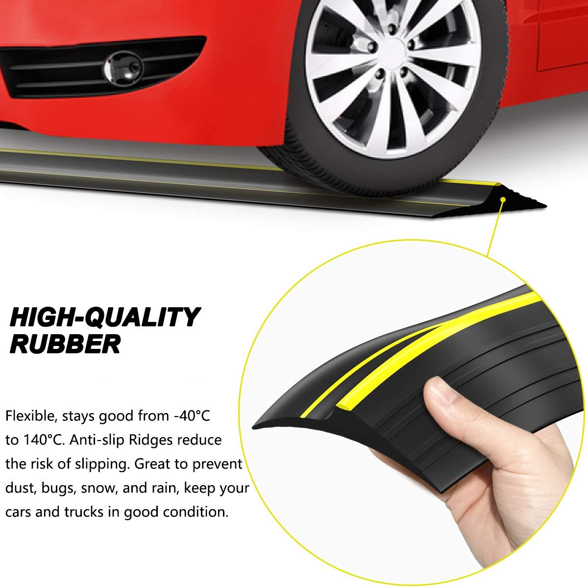 Universal Garage Door Threshold Seal Strip 10FT Kit, Bottom Waterproof Rubber...
