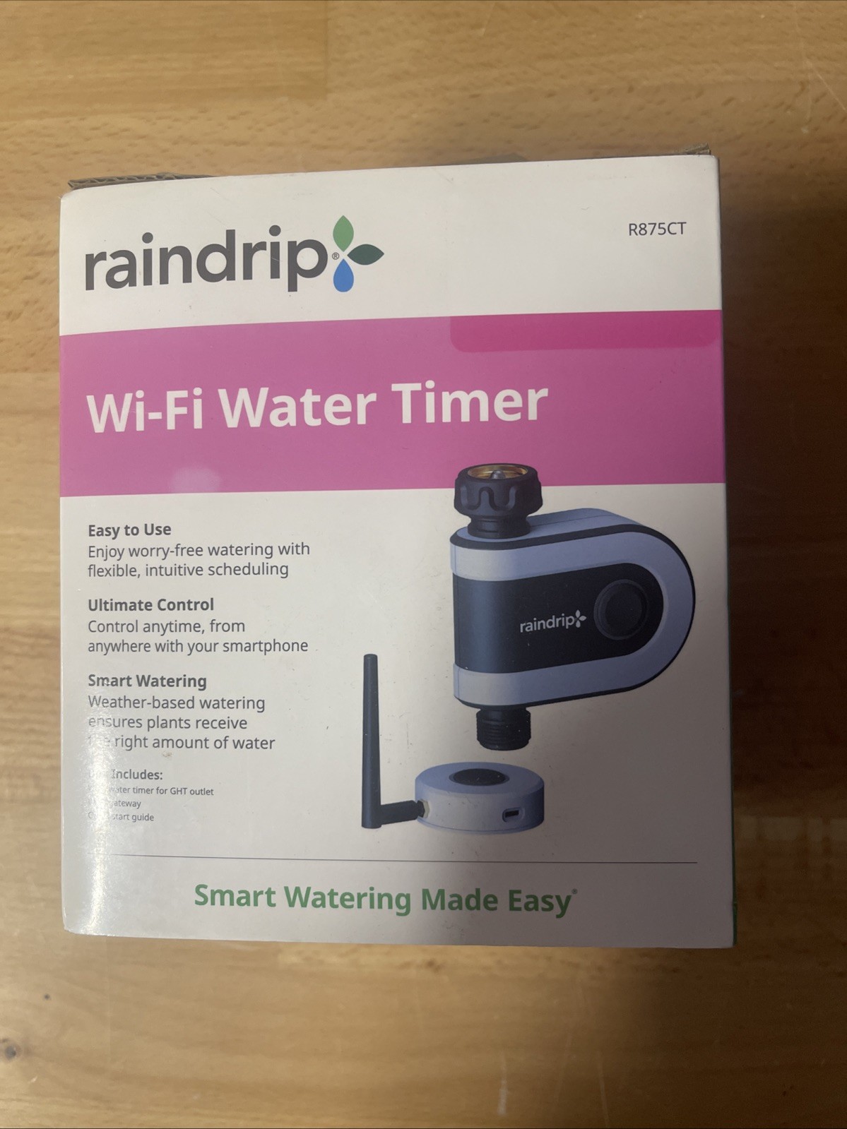 R875CT Hose-End Smart Water Sprinkler Timer, Wi-Fi, Wireless Hose Faucet Bibb