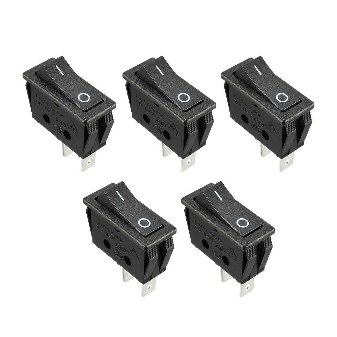 5 Pcs AC 250V/16A 125V/16A Snap In Boat Rocker Switch