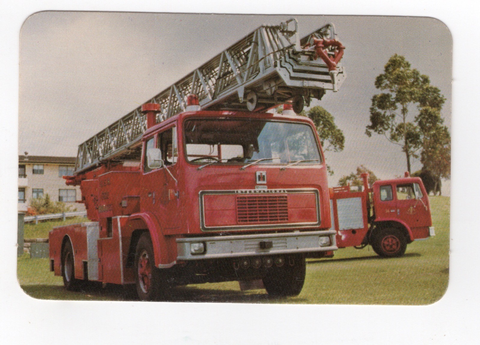 Australian Fire Brigade Trade Card #09 Turntable Ladder (Magirus)