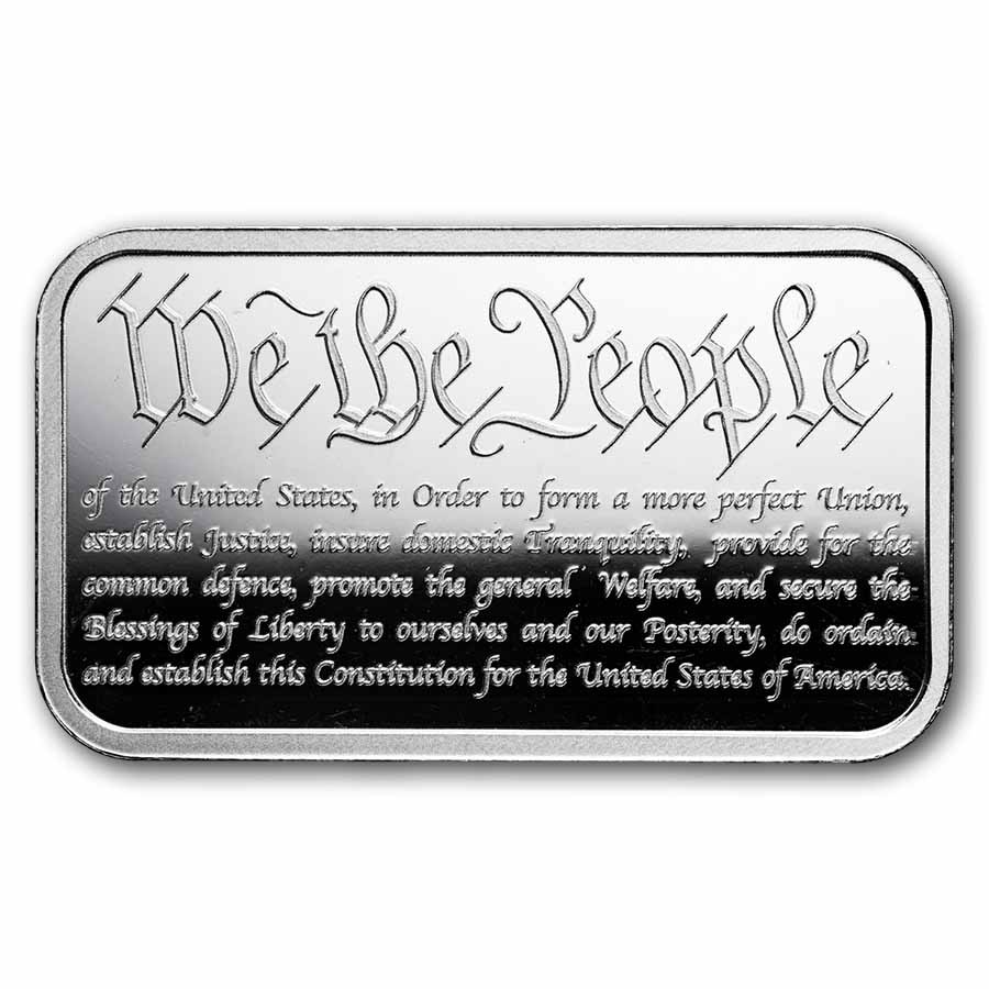 1 oz Silver Bar - American Constitution