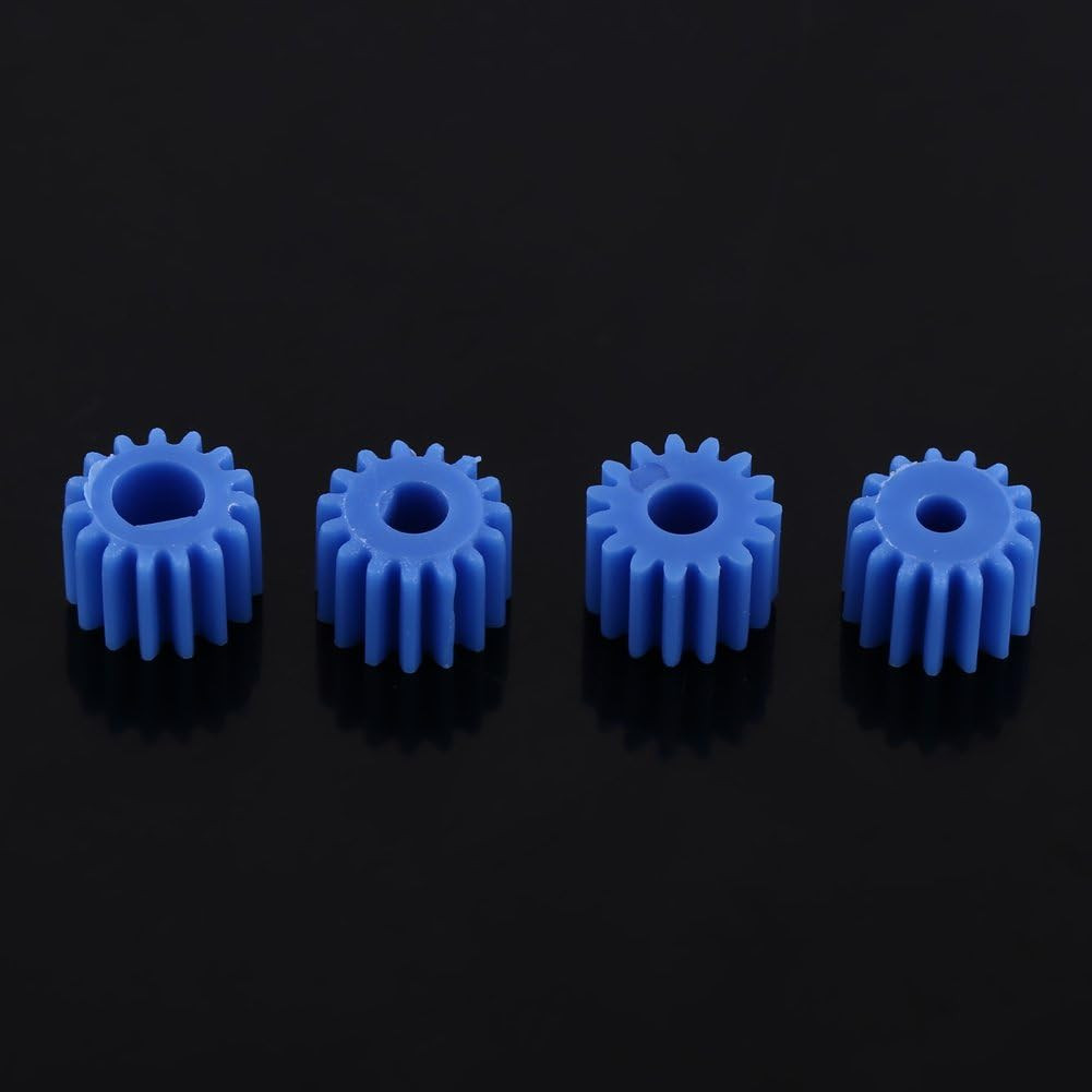 26-Piece Plastic Gear Kit, Assorted Sprocket Shaft Set with 2mm-4mm Spindles ...