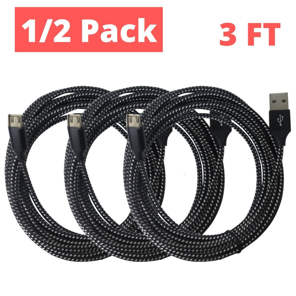 Micro USB Fast Charger Adapter Cable Charging Cord For Samsung Note 7 S5 S6 3FT