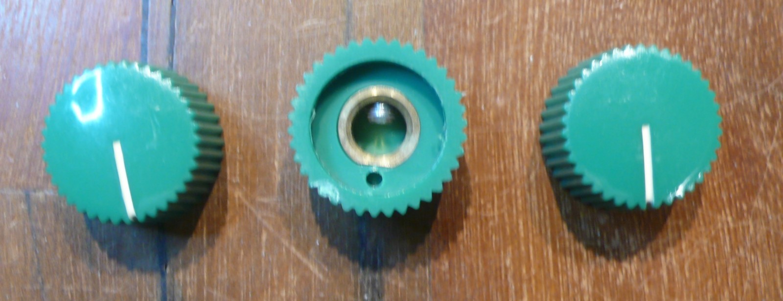 Set of 3 Green Vintage Cupcake Guitar Effects Pedal Amp Stompbox Control Knobs