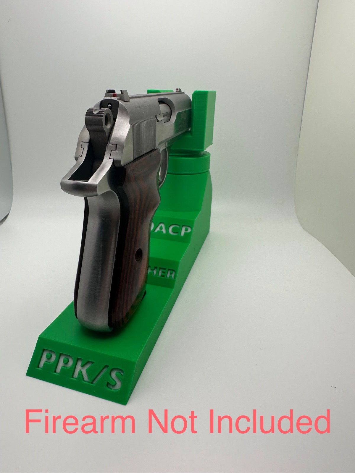 Custom Pistol Stand designed for Walther PPK/S 3d printed safe storage