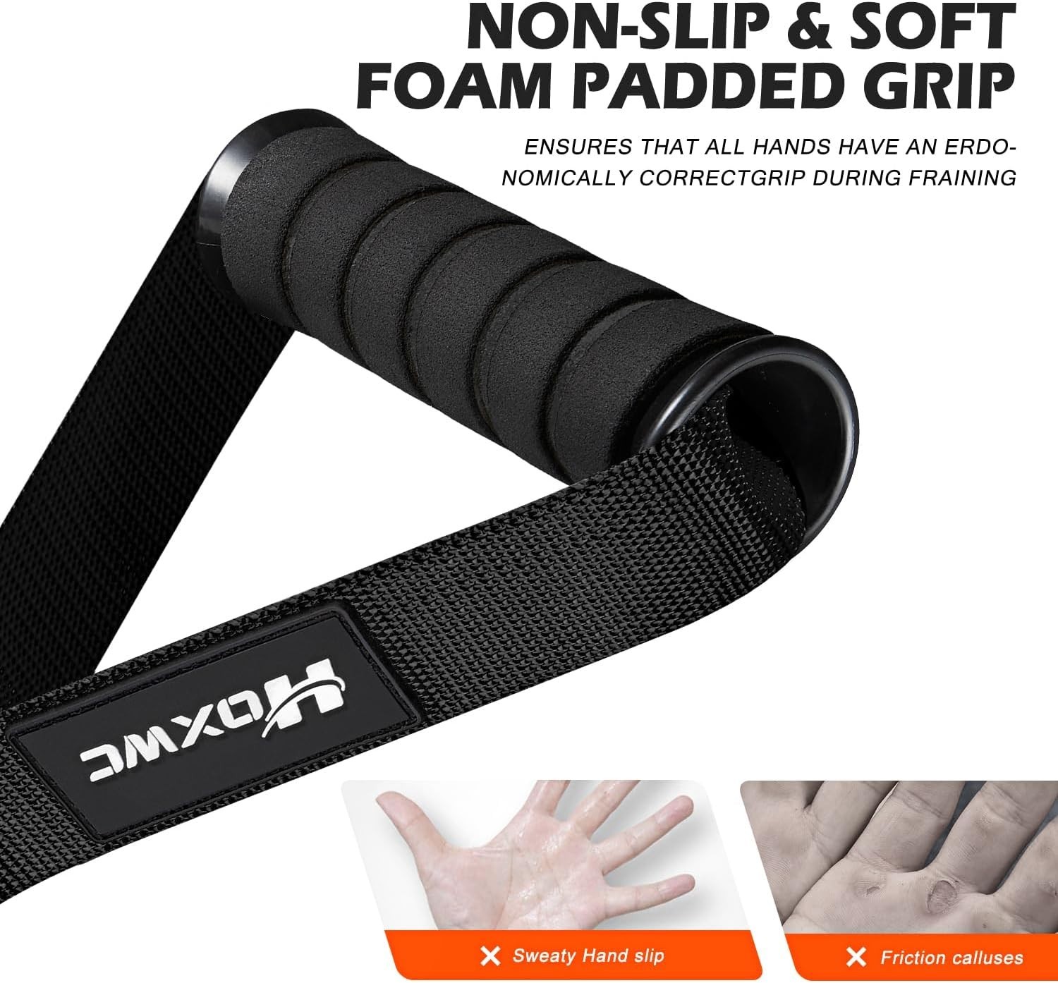 Ergonomic Double D Cable Handles - 2 Heavy Duty Attachments for Exercises
