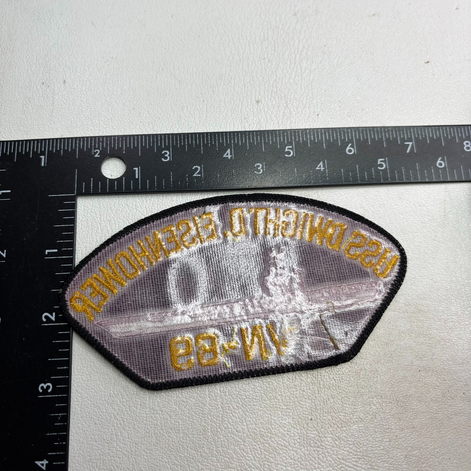 MISSING STITCHES - SHOULD BE CVN-69 US Navy USS DWIGHT D. EISENHOWER Patch 64a1