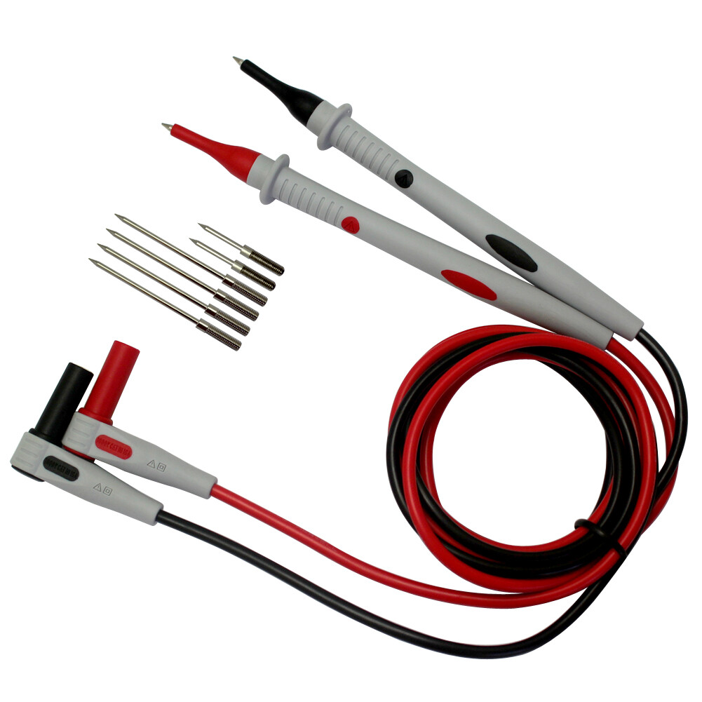Professional Banana test leads for SMD parts( red+black) 6 replace tips CATIII