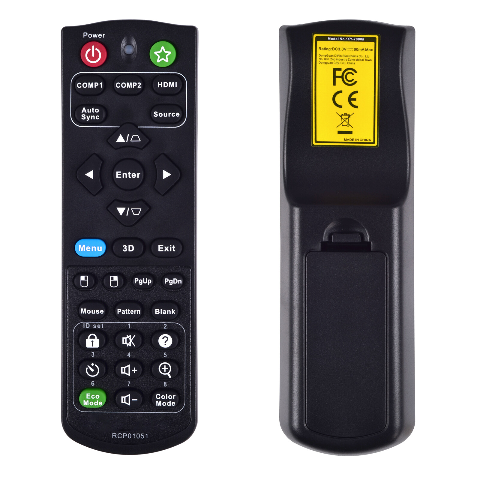 New RCP01051 Remote Control Fits Viewsonic Projector PJD5151 PJD5153 PJD5155