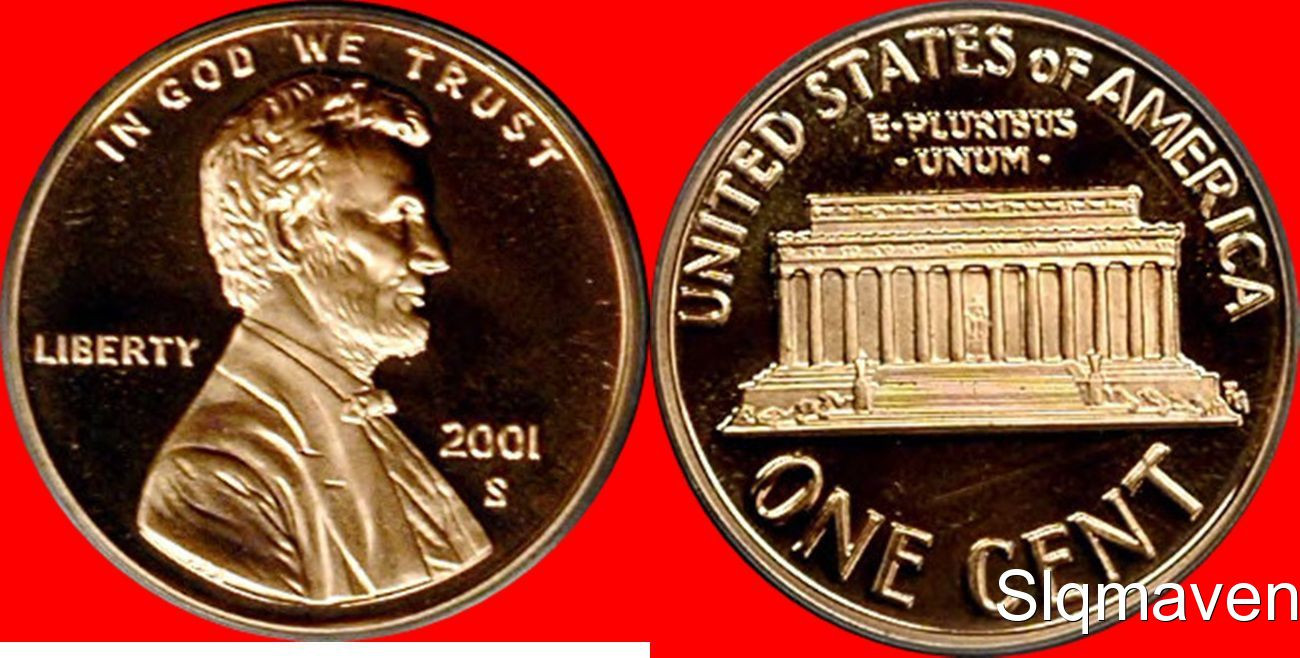 2001 S Lincoln Cent Deep Cameo Gem Proof