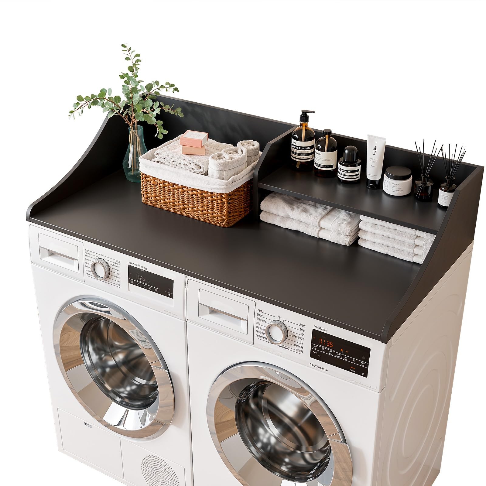 Memobarco 2 Tiers Washer Dryer Countertop, 54" Width x 27.5" Depth Laundry Co...