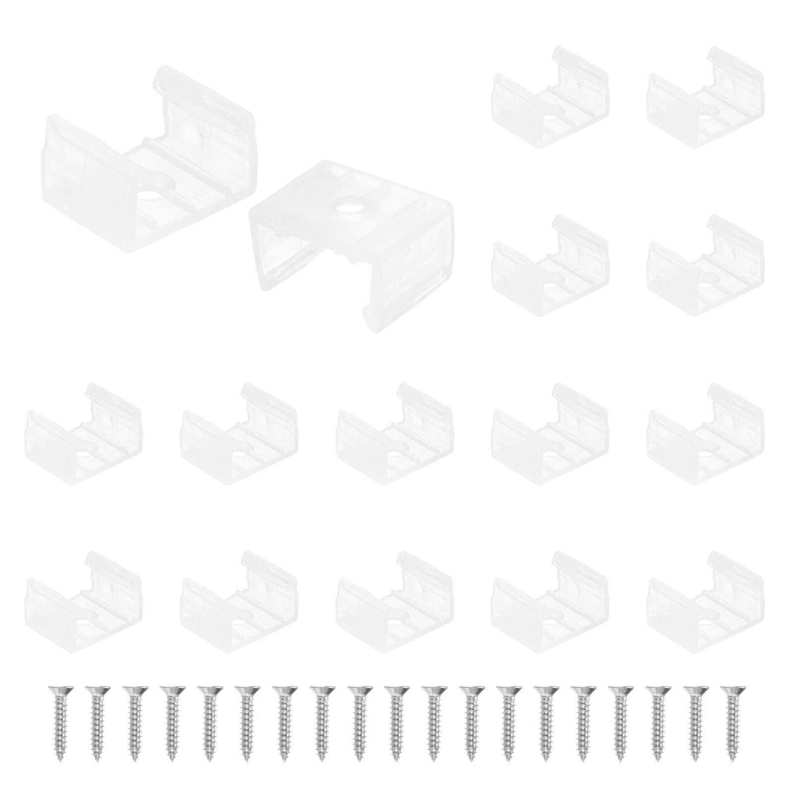 LED Neon Mounting Clips Holder Fixing Clamps for 14mm-17mm Width Strips 36pcs
