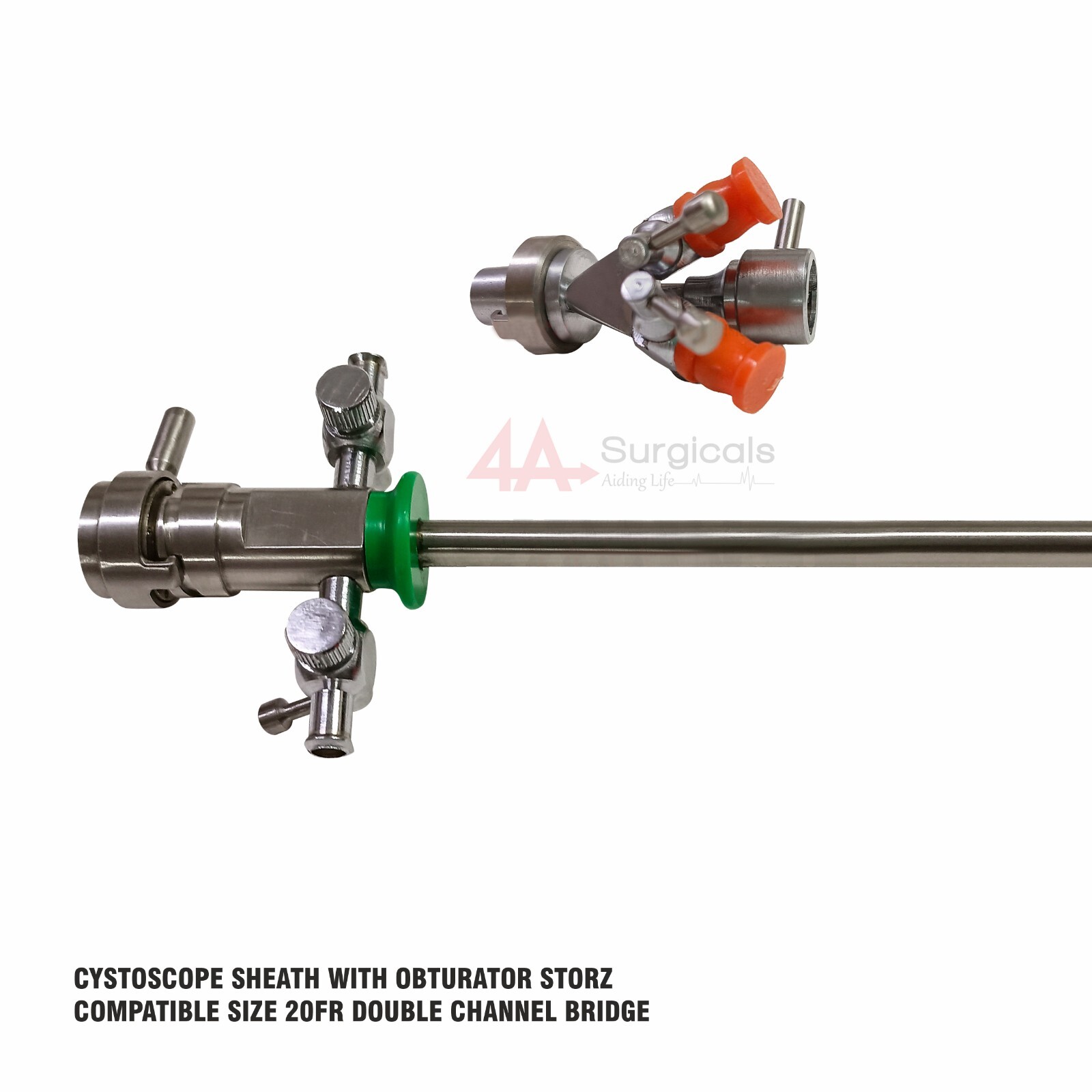 4A Cystoscopy Sheath With Obturator 20Fr + Double Channel Bridge