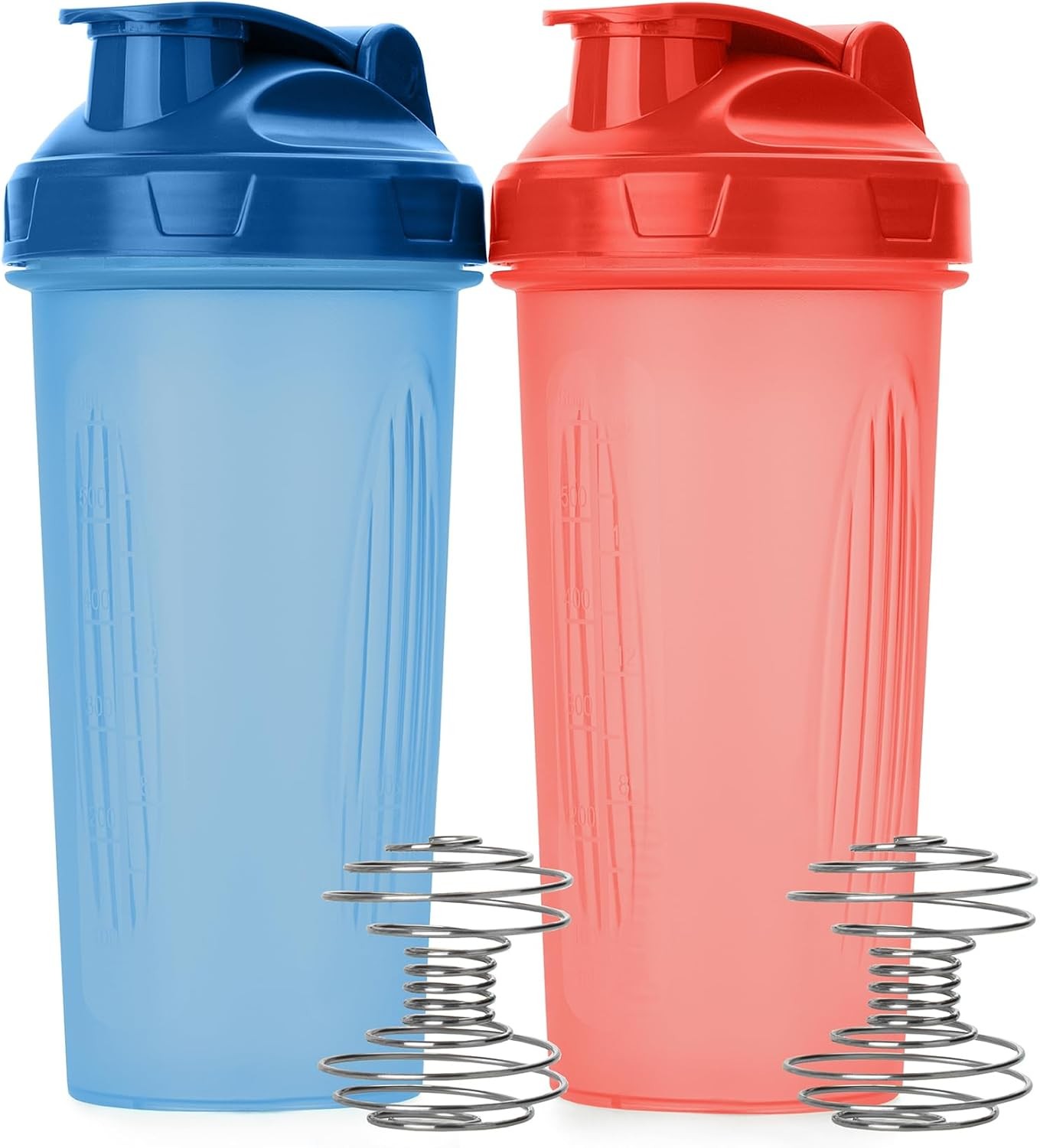 Mr. Pen- Shaker Bottles for Protein Mixes, 28 oz, 2 Pack, Red and Blue, Protein