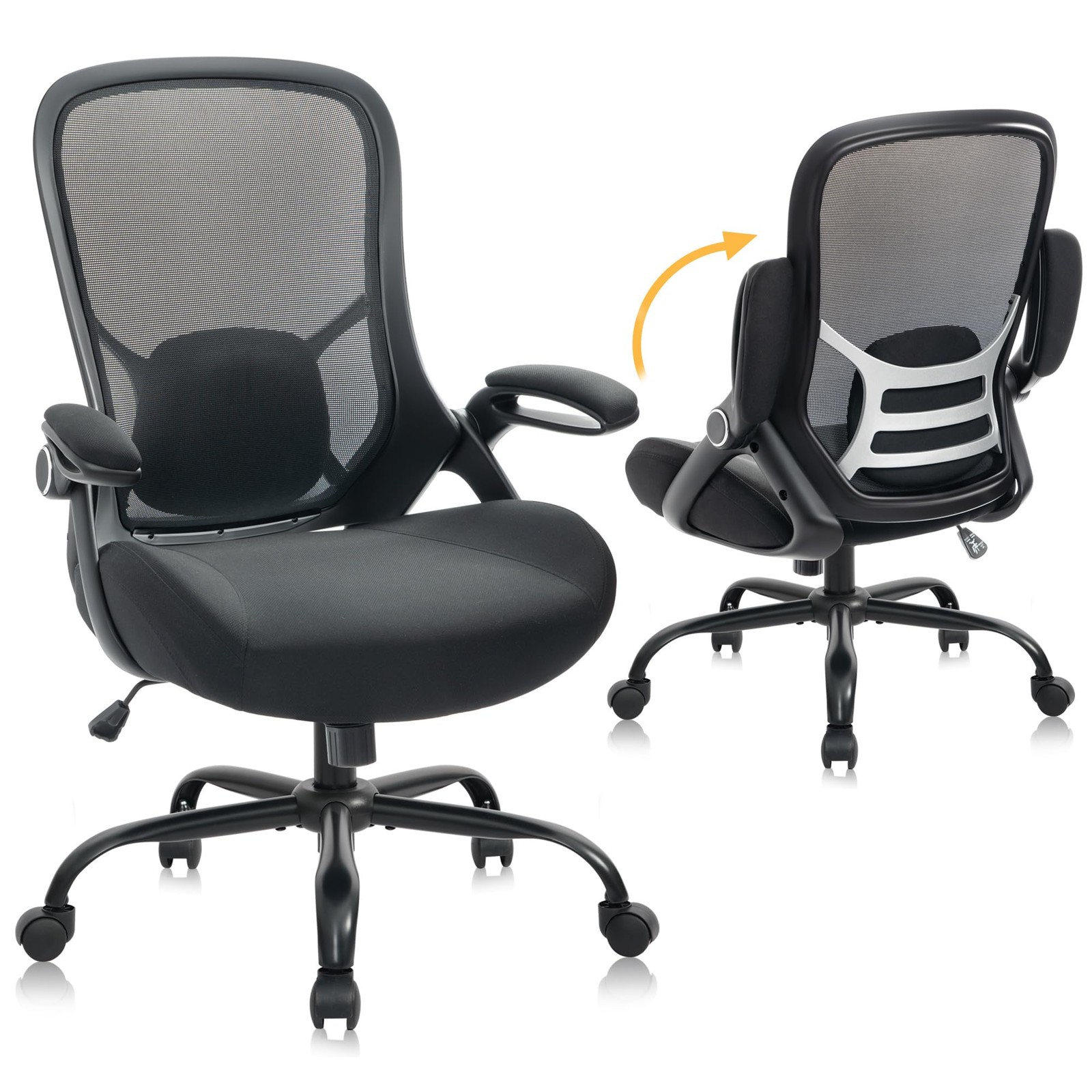 Big and Tall 400lbs Heavy Duty Office Chair, 5" Thickened Seat Ergonomic Desk...