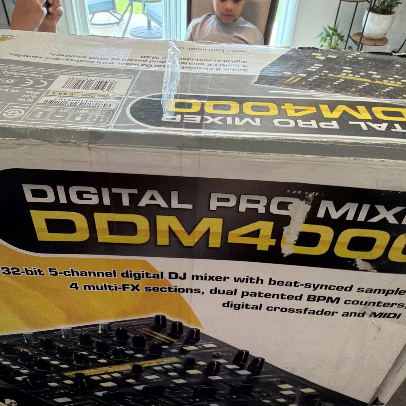 Behringer DDM4000 Professional 5- Channel DJ Mixer W/Sampler Fx, Duel BPM Counte