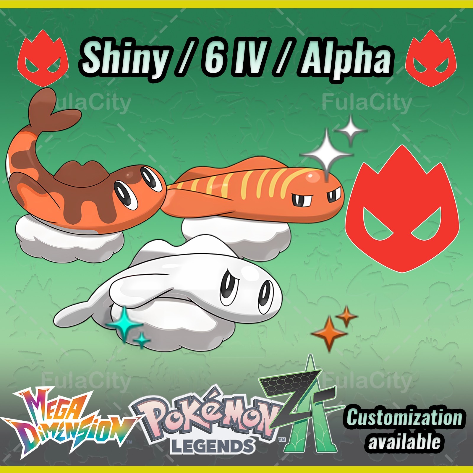 Tatsugiri ❗❗❗ Alpha Shiny ❗❗❗ Pokemon Legends ZA  ⚫ 6 IV 🟢 @ Any item