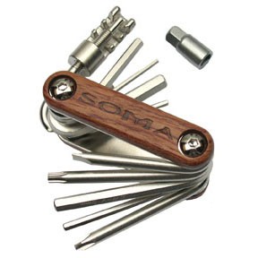 Soma Woodie 11-Function Multi-Tool - Chrome Vanadium Steel, Compact Cycling Gear
