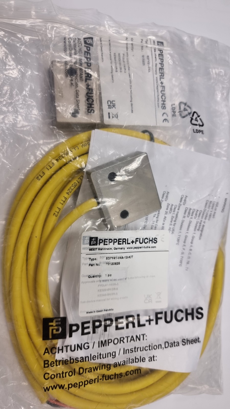 PEPPER+FUCHS Set 50FY41-V4A-12-KIT (915923)+ 52FY31-V4A (915925) original new